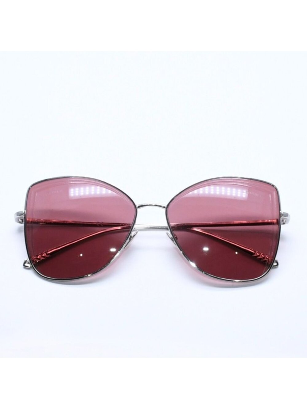 Chanel Sunglasses Eyewear CC Logo Silver Wine